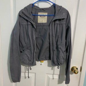 Hollister - Grey Jacket w/ Hoodie